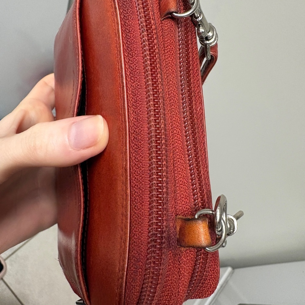 Derek Alexander Red Leather Organizer Bag with matching Wallet - Picture 9 of 14